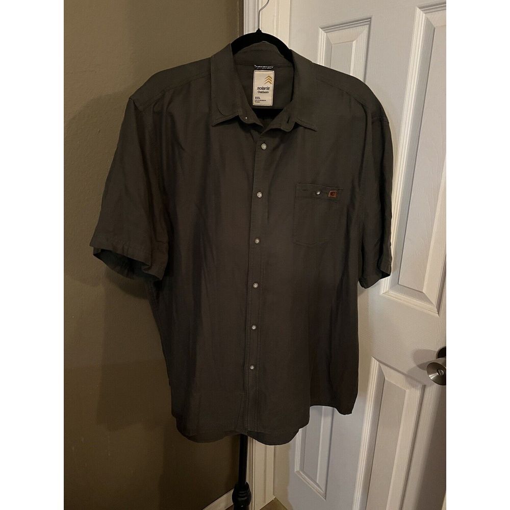 Men's Solaris Outdoors Army Green Short sleeve Shirt Size XXL
